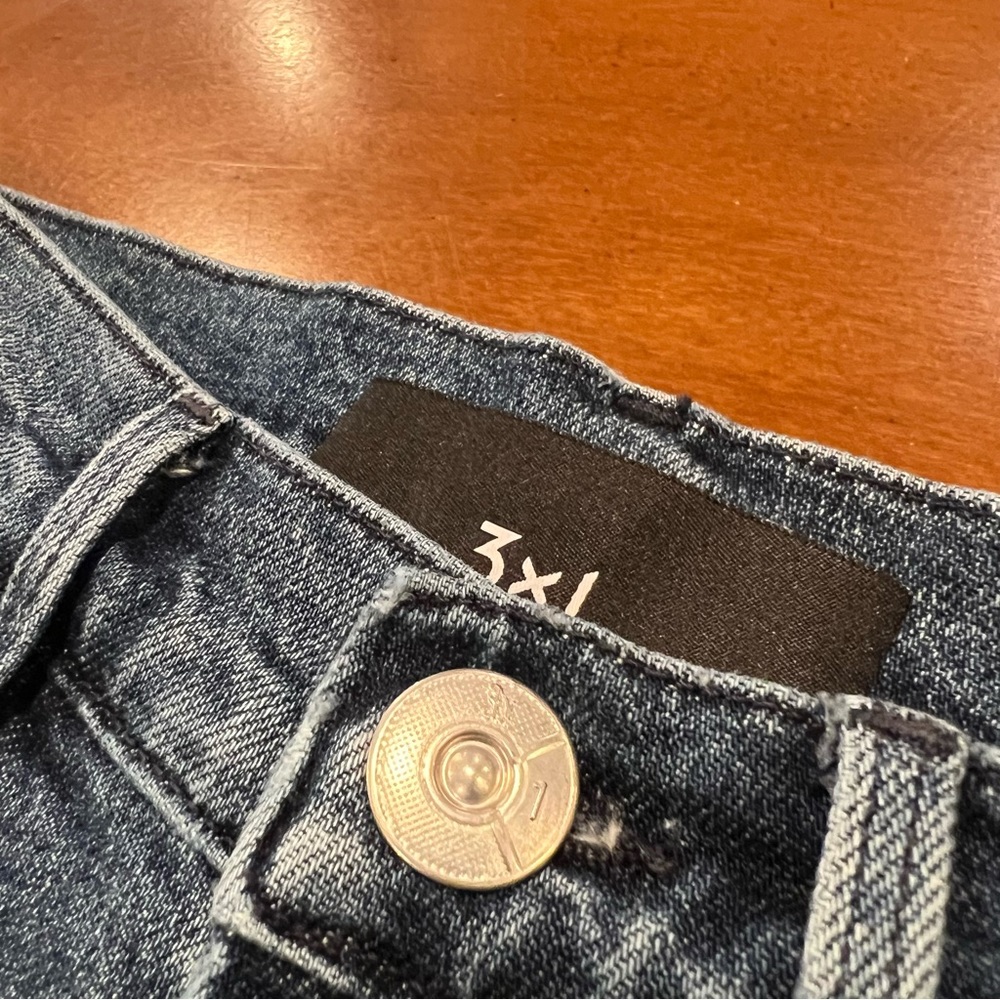3x1 Celie Straight High-Rise Cropped Jeans 26 Anthropologie Slim Denim Tapered - Picture 8 of 16